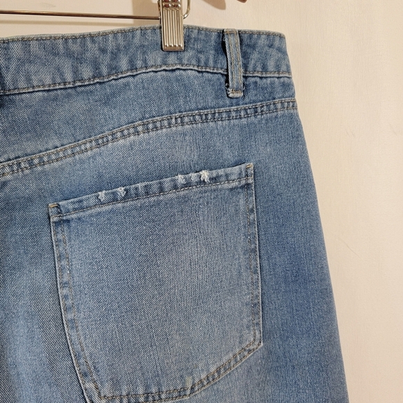 NO Boundaries Y2K Stary Denim Short Size 21 Raw Hem Pocket Casual Festival - Picture 7 of 11